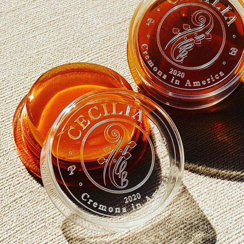 CECILIA â€˜Signature Formulaâ€™ Rosin for Viola, Rosin Specially Formulated Viola Rosin for Viola Bows (New â€˜Liquid Form Blending Methodâ€™) with Included Rosin Spreader (Full Cake) - Image 2